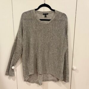 Eileen Fisher Organic Cotton/Linen Blend Sweater-Medium - Minimalist - Modest